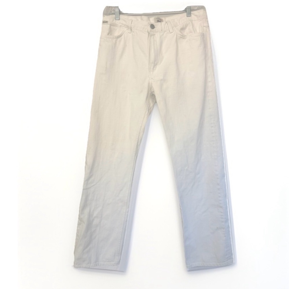 Marc Jacobs x Wrangler 100% Cotton White Straight Leg Designer Jeans Men’s 36x34